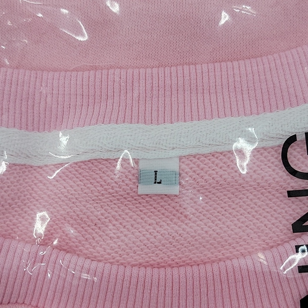 Pink Santa Wine Glass Sweatshirt New - Picture 9 of 15